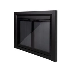 Pleasant Hearth Clairmont Black Large Bifold Smoked Tempered Glass Fireplace Doors -Napoleon Shop 330951922 AlternateImage3 l