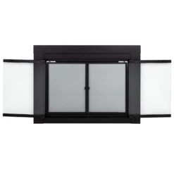Pleasant Hearth Alpine Black Small Cabinet-style Clear Tempered Glass Fireplace Doors -Napoleon Shop 330951924 AlternateImage1 l