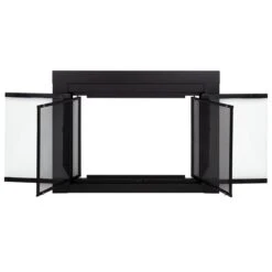 Pleasant Hearth Alpine Black Small Cabinet-style Clear Tempered Glass Fireplace Doors -Napoleon Shop 330951924 AlternateImage2 l