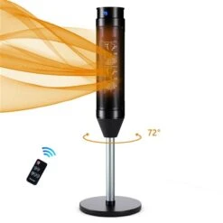 Costway 1500 W Ceramic Flat Panel Indoor Oscillating Electric Pedestal Space Heater -Napoleon Shop 330962403 AlternateImage1 l