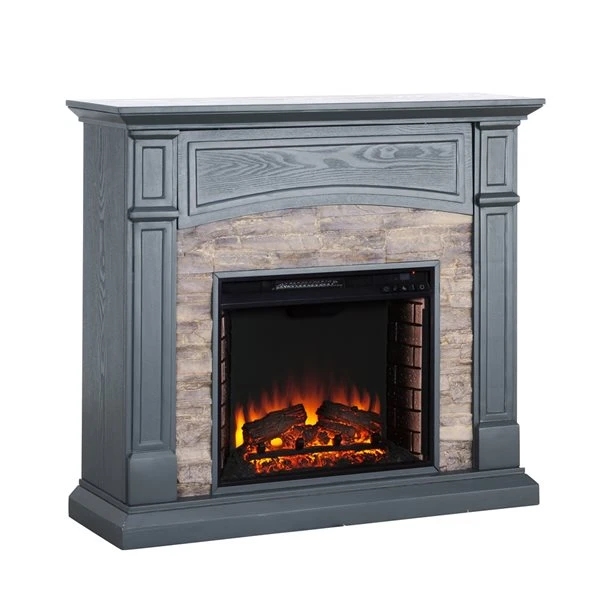 Southern Enterprises Sacone 45 3/4-in Slate-Grey Electric Fireplace With Media Storage 3 Southern Enterprises Sacone 45 3/4-in Slate-Grey Electric Fireplace With Media Storage