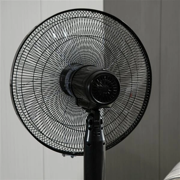 HomCom 17.75-in 3-speed Indoor Black Oscillation Stand Fan 4 HomCom 17.75-in 3-speed Indoor Black Oscillation Stand Fan - Image 2