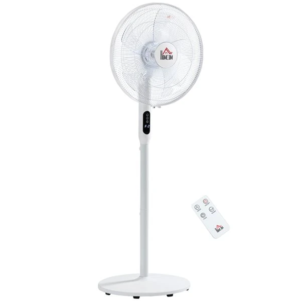 HomCom 17.75-in 3-speed Indoor White Oscillation Stand Fan 4 HomCom 17.75-in 3-speed Indoor White Oscillation Stand Fan - Image 2