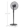 HomCom Indoor 17.75-in 3-speed Black Oscillation Stand Fan 2 HomCom Indoor 17.75-in 3-speed Black Oscillation Stand Fan -Napoleon Shop 330982054 AlternateImage2 l
