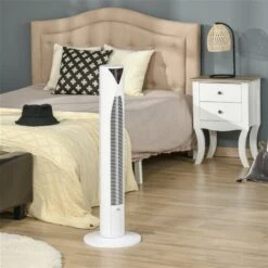 HomCom 12.5-in 3-speed Indoor White Oscillation Tower Fan -Napoleon Shop 330982057 AlternateImage1 l