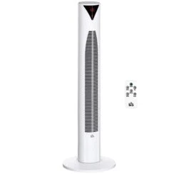 HomCom 12.5-in 3-speed Indoor White Oscillation Tower Fan -Napoleon Shop 330982057 MainImage 001 l