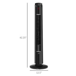 HomCom 12.5-in 3-speed Indoor Black Oscillation Tower Fan -Napoleon Shop 330982058 AlternateImage2 l