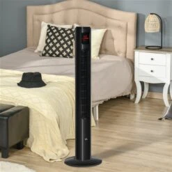 HomCom Indoor 12.5-in 3-speed Black Oscillation Tower Fan -Napoleon Shop 330982059 AlternateImage1 l