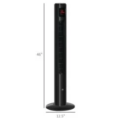 HomCom Indoor 12.5-in 3-speed Black Oscillation Tower Fan -Napoleon Shop 330982059 AlternateImage2 l