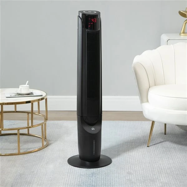 Homcom 12.5-in 3-speed Black Indoor Oscillation Tower Fan 3 Homcom 12.5-in 3-speed Black Indoor Oscillation Tower Fan