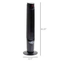 Homcom 12.5-in 3-speed Black Indoor Oscillation Tower Fan 9 Homcom 12.5-in 3-speed Black Indoor Oscillation Tower Fan -Napoleon Shop 330989438 AlternateImage2 l