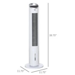 HomCom 11.75-in 3-speed White Indoor Oscillation Tower Fan 11 HomCom 11.75-in 3-speed White Indoor Oscillation Tower Fan -Napoleon Shop 330989479 AlternateImage2 l