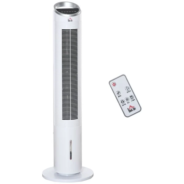 HomCom 11.75-in 3-speed White Indoor Oscillation Tower Fan 4 HomCom 11.75-in 3-speed White Indoor Oscillation Tower Fan - Image 2