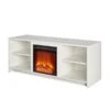Ameriwood Home Courtland White TV Stand With Fan-forced Electric Fireplace For TVs Up To 65-in