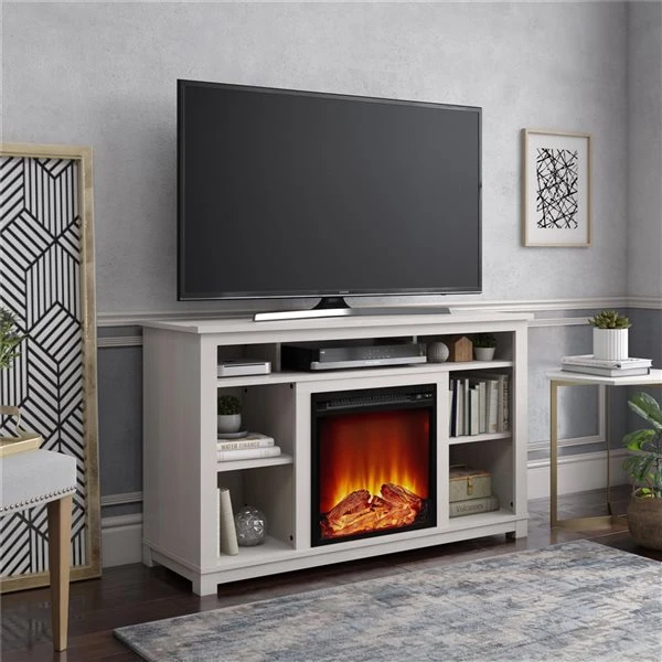 Ameriwood Home Ivory Pine TV Stand With Fan-forced Electric Fireplace For TVs Up To 55-in 3 Ameriwood Home Ivory Pine TV Stand With Fan-forced Electric Fireplace For TVs Up To 55-in