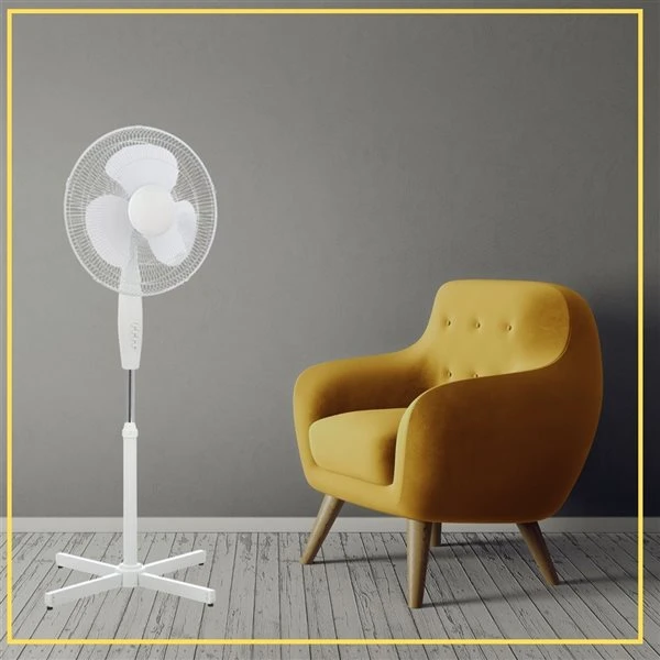 Tooltech 16-in 3-Speed Indoor Oscillation Stand Fan 4 Tooltech 16-in 3-Speed Indoor Oscillation Stand Fan - Image 2