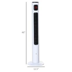 HomCom 46-in 3-Speed Indoor White Oscillation Tower Fan With Remote Control -Napoleon Shop 331025386 AlternateImage2 l