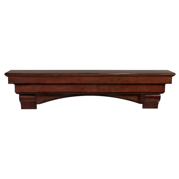 Pearl Mantels 48-in W X 12-in H X 9.5-in D Distressed Cherry Pine Wood Mantel Shelf 3 Pearl Mantels 48-in W X 12-in H X 9.5-in D Distressed Cherry Pine Wood Mantel Shelf
