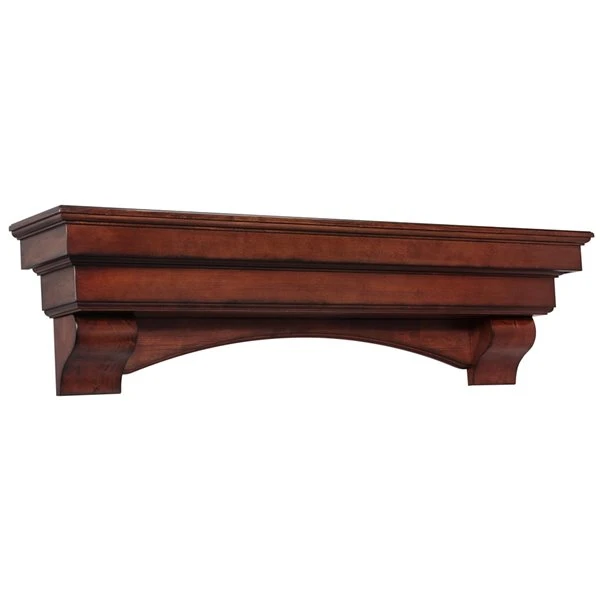 Pearl Mantels 48-in W X 12-in H X 9.5-in D Distressed Cherry Pine Wood Mantel Shelf 7 Pearl Mantels 48-in W X 12-in H X 9.5-in D Distressed Cherry Pine Wood Mantel Shelf - Image 5