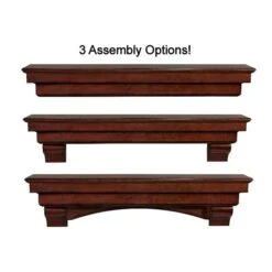 Pearl Mantels 72-in W X 15-in H X 10-in D Distressed Cherry Pine Wood Mantel Shelf