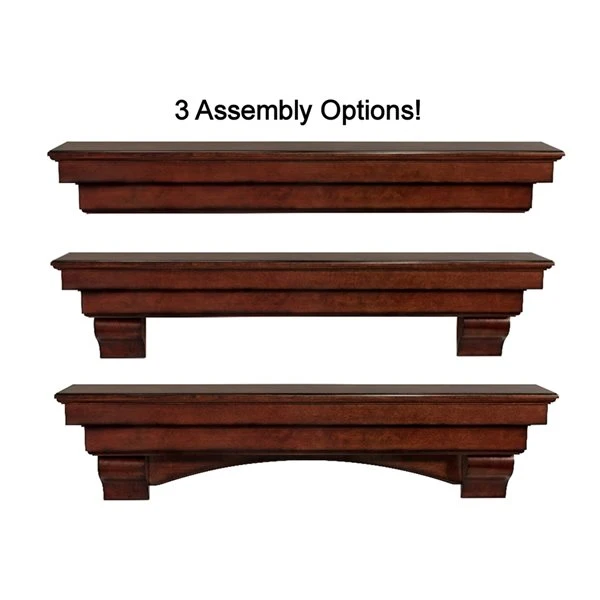 Pearl Mantels 72-in W X 15-in H X 10-in D Distressed Cherry Pine Wood Mantel Shelf 3 Pearl Mantels 72-in W X 15-in H X 10-in D Distressed Cherry Pine Wood Mantel Shelf