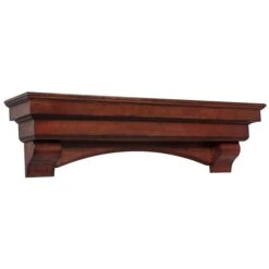 Pearl Mantels 72-in W X 15-in H X 10-in D Distressed Cherry Pine Wood Mantel Shelf 9 Pearl Mantels 72-in W X 15-in H X 10-in D Distressed Cherry Pine Wood Mantel Shelf -Napoleon Shop 331037370 MainImage 001 l