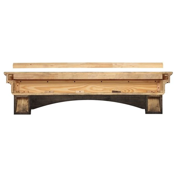 Pearl Mantels 48-in W X 12-in H X 9.5-in D Dark Roast Distressed Pine Wood Mantel Shelf 7 Pearl Mantels 48-in W X 12-in H X 9.5-in D Dark Roast Distressed Pine Wood Mantel Shelf - Image 5