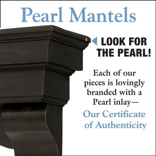 Pearl Mantels 48-in W X 12-in H X 9.5-in D Dark Roast Distressed Pine Wood Mantel Shelf 5 Pearl Mantels 48-in W X 12-in H X 9.5-in D Dark Roast Distressed Pine Wood Mantel Shelf - Image 3
