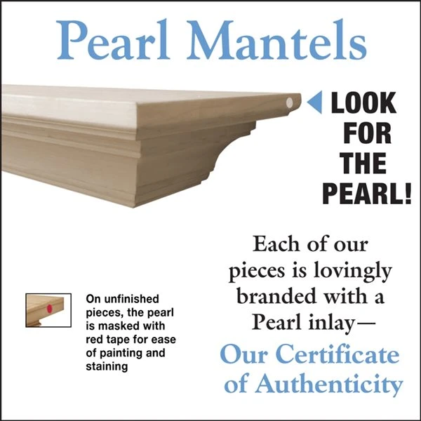 Pearl Mantels 60-in W X 5-in H X 10-in D Unfinished Pine Wood Mantel Shelf 6 Pearl Mantels 60-in W X 5-in H X 10-in D Unfinished Pine Wood Mantel Shelf - Image 4