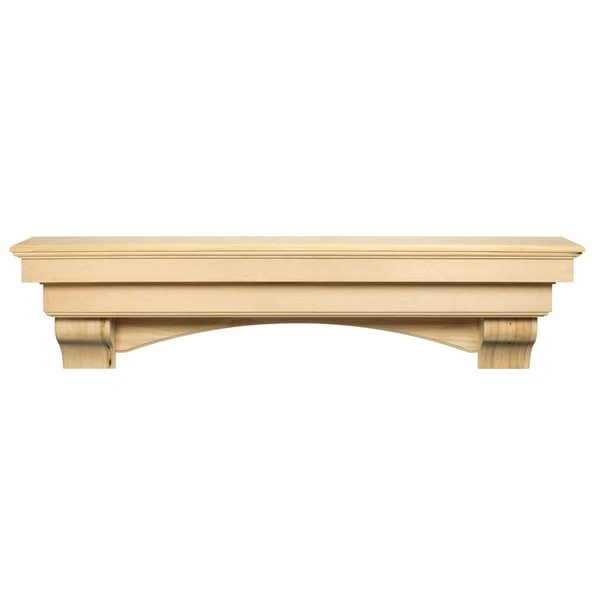 Pearl Mantels 60-in W X 15-in H X 10-in D Unfinished Pine Wood Mantel Shelf 4 Pearl Mantels 60-in W X 15-in H X 10-in D Unfinished Pine Wood Mantel Shelf - Image 2
