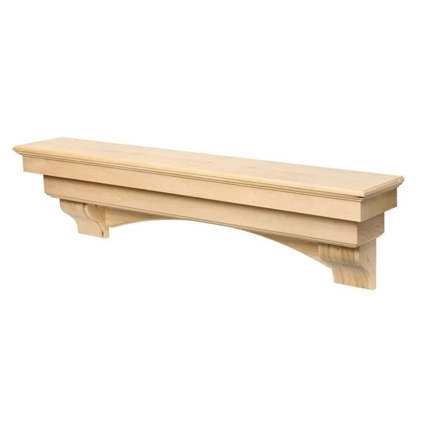 Pearl Mantels 60-in W X 15-in H X 10-in D Unfinished Pine Wood Mantel Shelf 7 Pearl Mantels 60-in W X 15-in H X 10-in D Unfinished Pine Wood Mantel Shelf - Image 5