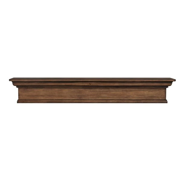 Pearl Mantels 72-in W X 9-in H X 9-in D Chestnut Distressed Pine Wood Mantel Shelf 5 Pearl Mantels 72-in W X 9-in H X 9-in D Chestnut Distressed Pine Wood Mantel Shelf - Image 4