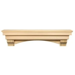 Pearl Mantels 72-in W X 15-in H X 10-in D Unfinished Pine Wood Mantel Shelf 9 Pearl Mantels 72-in W X 15-in H X 10-in D Unfinished Pine Wood Mantel Shelf -Napoleon Shop 331037425 AlternateImage1 l