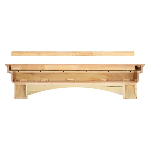 Pearl Mantels 72-in W X 15-in H X 10-in D Unfinished Pine Wood Mantel Shelf 4 Pearl Mantels 72-in W X 15-in H X 10-in D Unfinished Pine Wood Mantel Shelf - Image 2
