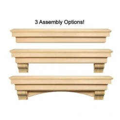 Pearl Mantels 72-in W X 15-in H X 10-in D Unfinished Pine Wood Mantel Shelf 10 Pearl Mantels 72-in W X 15-in H X 10-in D Unfinished Pine Wood Mantel Shelf -Napoleon Shop 331037425 AlternateImage3 l