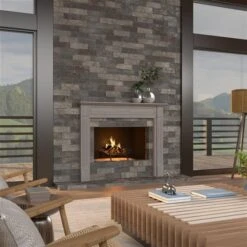 Pearl Mantels 64-in X 52-in X 8-in Unfinished Pine Wood Mantel Surround