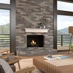 Pearl Mantels 60-in W X 8-in H X 9-in D Crisp White Pine Wood Mantel Shelf -Napoleon Shop 331037434 AlternateImage4 l