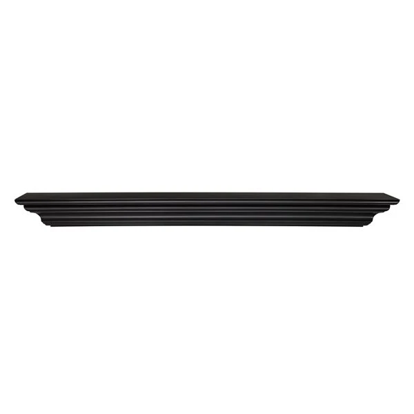 Pearl Mantels 72-in W X 5-in H X 10-in D Precision Black Pine Wood Mantel Shelf 3 Pearl Mantels 72-in W X 5-in H X 10-in D Precision Black Pine Wood Mantel Shelf