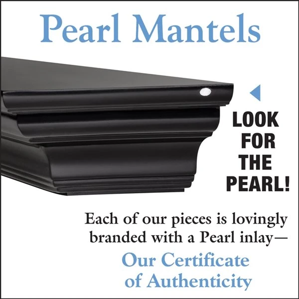 Pearl Mantels 72-in W X 5-in H X 10-in D Precision Black Pine Wood Mantel Shelf 5 Pearl Mantels 72-in W X 5-in H X 10-in D Precision Black Pine Wood Mantel Shelf - Image 3
