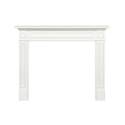 Pearl Mantels 64-in W X 52.36-in H X 7.87-in D Crisp White Pine Wood Mantel Shelf 9 Pearl Mantels 64-in W X 52.36-in H X 7.87-in D Crisp White Pine Wood Mantel Shelf -Napoleon Shop 331037452 AlternateImage1 l