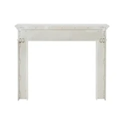 Pearl Mantels 64-in W X 52.36-in H X 7.87-in D Crisp White Pine Wood Mantel Shelf 10 Pearl Mantels 64-in W X 52.36-in H X 7.87-in D Crisp White Pine Wood Mantel Shelf -Napoleon Shop 331037452 AlternateImage3 l