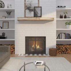 Pearl Mantels 60-in W X 5-in H X 9-in D Ash Asian Hardwood Wood Mantel Shelf -Napoleon Shop 331037454 AlternateImage4 l