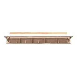 Pearl Mantels 72-in W X 8-in H X 9-in D Precision Black Pine Wood Mantel Shelf