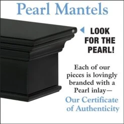 Pearl Mantels 72-in W X 8-in H X 9-in D Precision Black Pine Wood Mantel Shelf 10 Pearl Mantels 72-in W X 8-in H X 9-in D Precision Black Pine Wood Mantel Shelf -Napoleon Shop 331037455 AlternateImage3 l