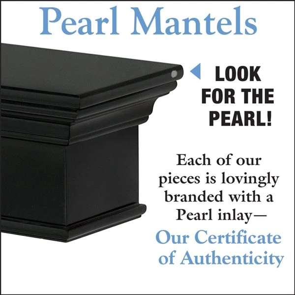 Pearl Mantels 72-in W X 8-in H X 9-in D Precision Black Pine Wood Mantel Shelf 6 Pearl Mantels 72-in W X 8-in H X 9-in D Precision Black Pine Wood Mantel Shelf - Image 4