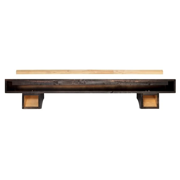 Pearl Mantels 48-in W X 10.5-in H X 9-in D Dark Roast Distressed Pine Wood Mantel Shelf 4 Pearl Mantels 48-in W X 10.5-in H X 9-in D Dark Roast Distressed Pine Wood Mantel Shelf - Image 2