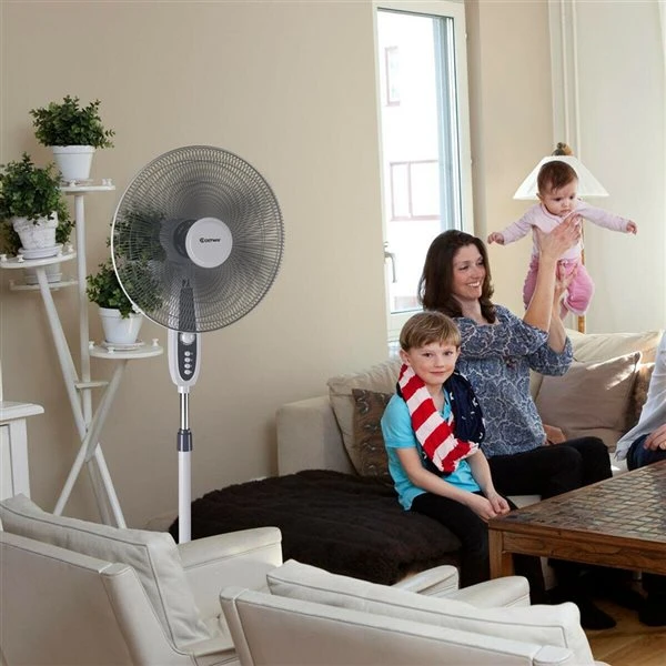 Costway 18-in 3-Speed Indoor Oscillating Fan 6 Costway 18-in 3-Speed Indoor Oscillating Fan - Image 4