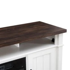 Sunjoy Oxley 60-in W White/Brown TV Console With 4777 BTU LED Electric Fireplace -Napoleon Shop 331044805 AlternateImage3 l