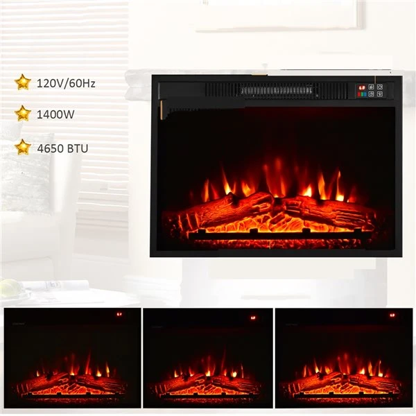 Costway 56-in W Off-White Engineered Wood Fan-Forced Electric Fireplace 3 Costway 56-in W Off-White Engineered Wood Fan-Forced Electric Fireplace