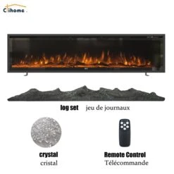 Clihome 72-in Black Fan-Forced Electric Fireplace With Remote Control -Napoleon Shop 331063210 AlternateImage1 l